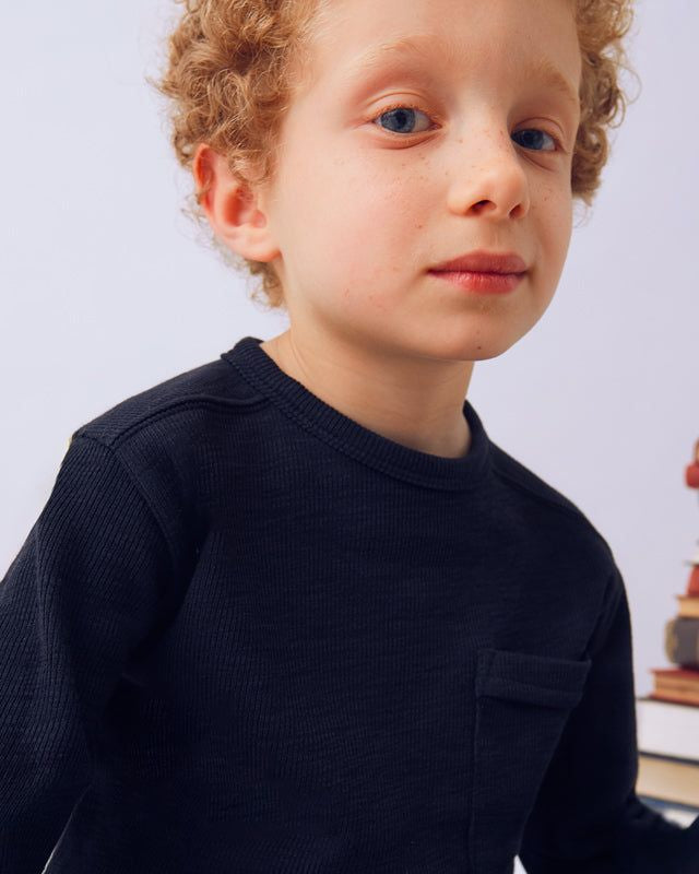 Maglietta bambino Mayoral taschino tinta unita blu navy Mayoral 2 Anni 92cm