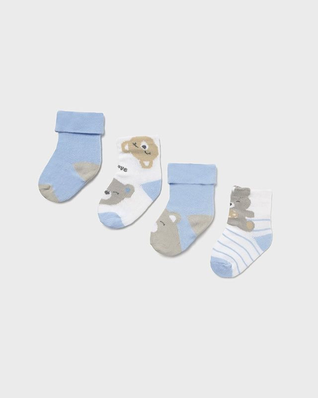 Set 4 paia calzini fresco cotone neonati Mayoral Newborn azzurro Mayoral Azzurro