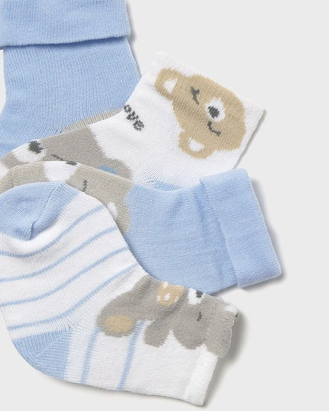 Set 4 paia calzini fresco cotone neonati Mayoral Newborn azzurro Mayoral Azzurro