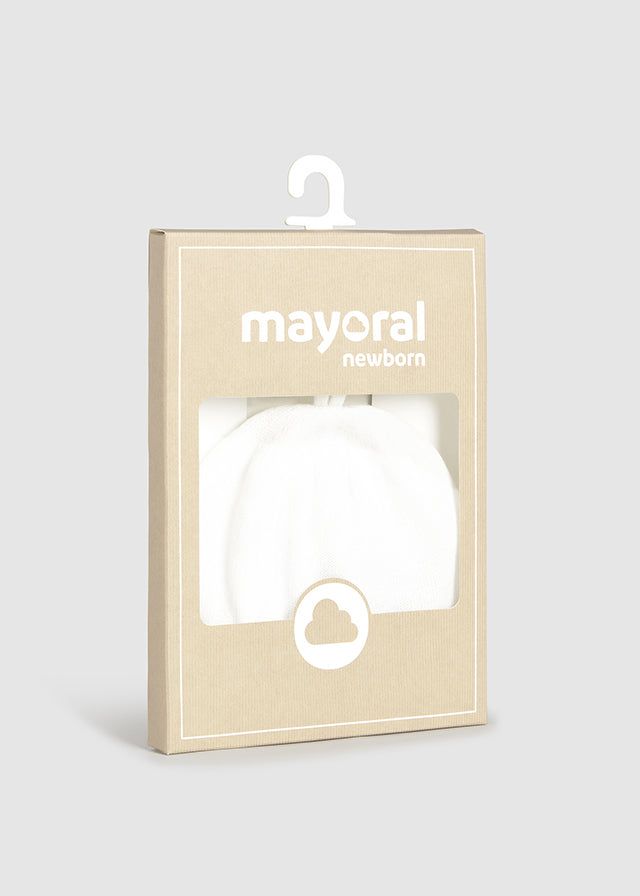Cappello in filo di cotone tricot neonati Mayoral Newborn panna Mayoral Panna