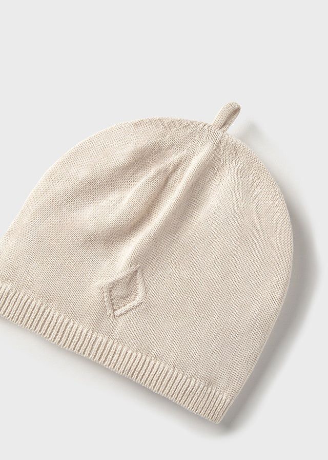 Cappello in filo di cotone tricot neonati Mayoral Newborn beige Mayoral Beige