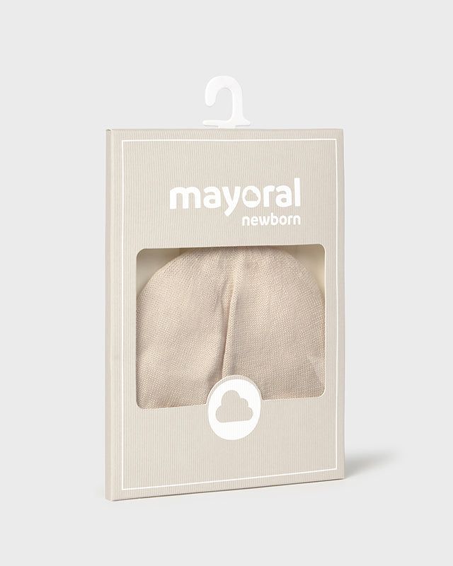 Cappello in filo di cotone tricot neonati Mayoral Newborn beige Mayoral Beige