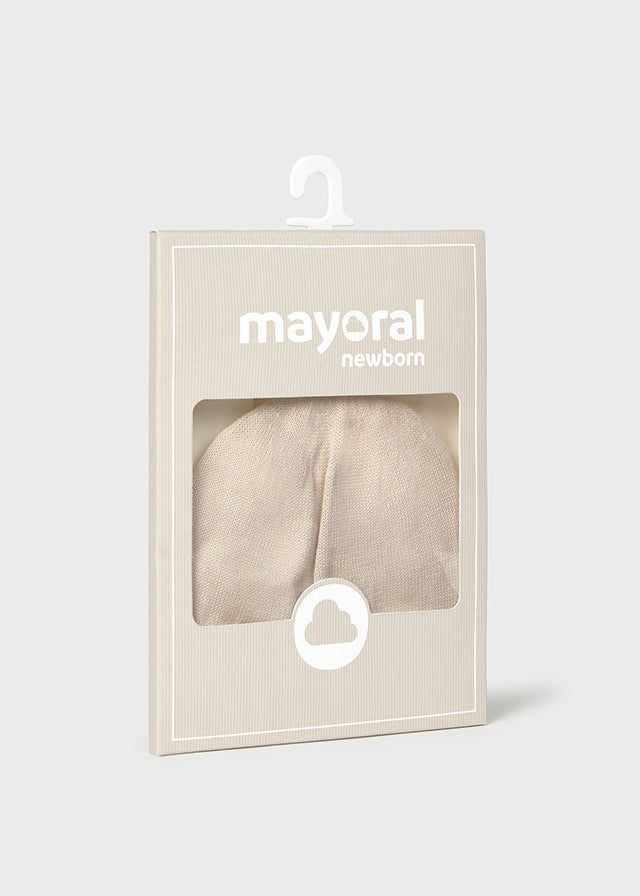 Cappello in filo di cotone tricot neonati Mayoral Newborn beige Mayoral Beige