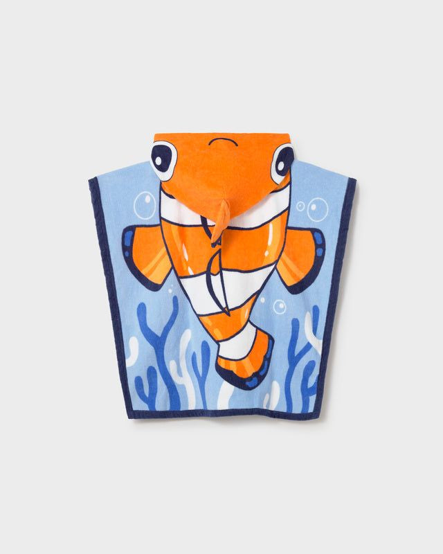 Poncho asciugamano mare con cappuccio neonato Mayoral pesce pagliaccio Mayoral 12 Mesi 80cm