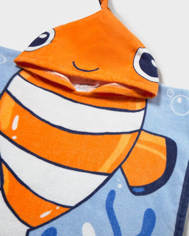 Poncho asciugamano mare con cappuccio neonato Mayoral pesce pagliaccio Mayoral 12 Mesi 80cm