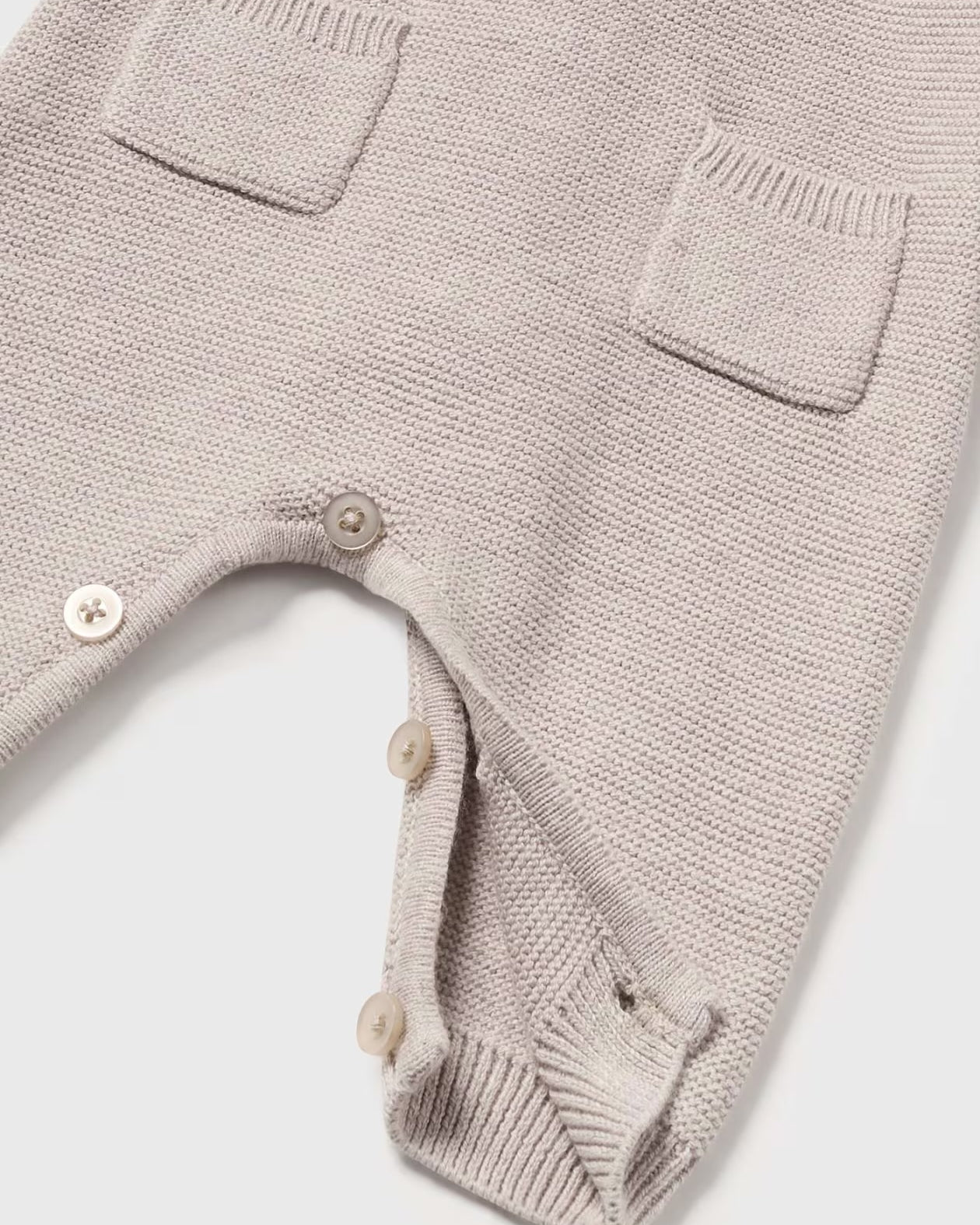 Tutina in filo di cotone neonato Mayoral Newborn panna e beige Mayoral Beige