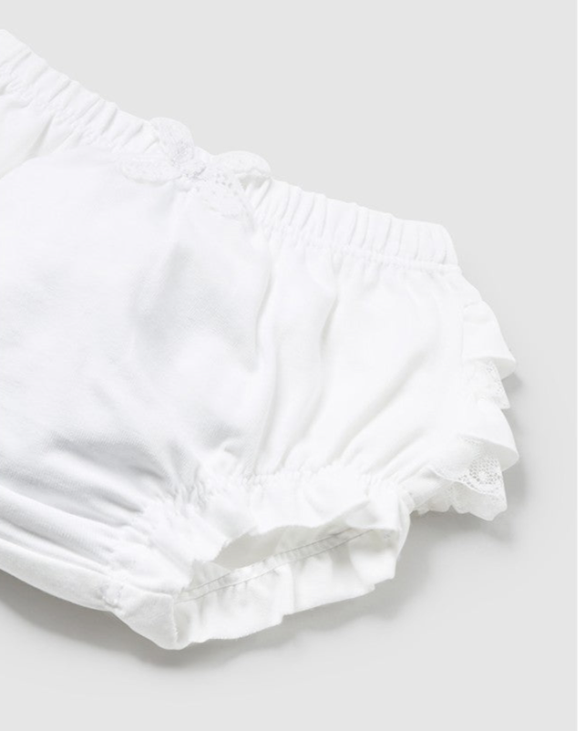 Copri pannolino con volant cotone neonata Mayoral Newborn bianco Mayoral Bianco
