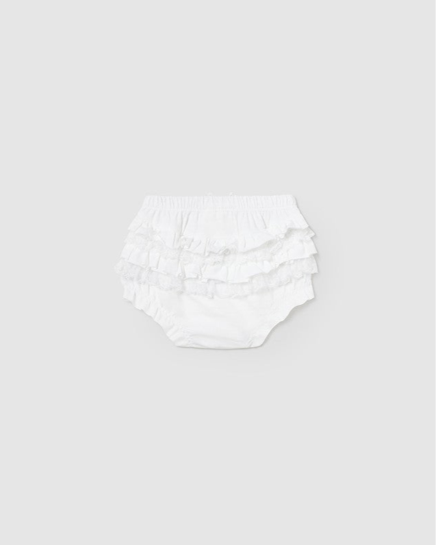 Copri pannolino con volant cotone neonata Mayoral Newborn bianco Mayoral Bianco