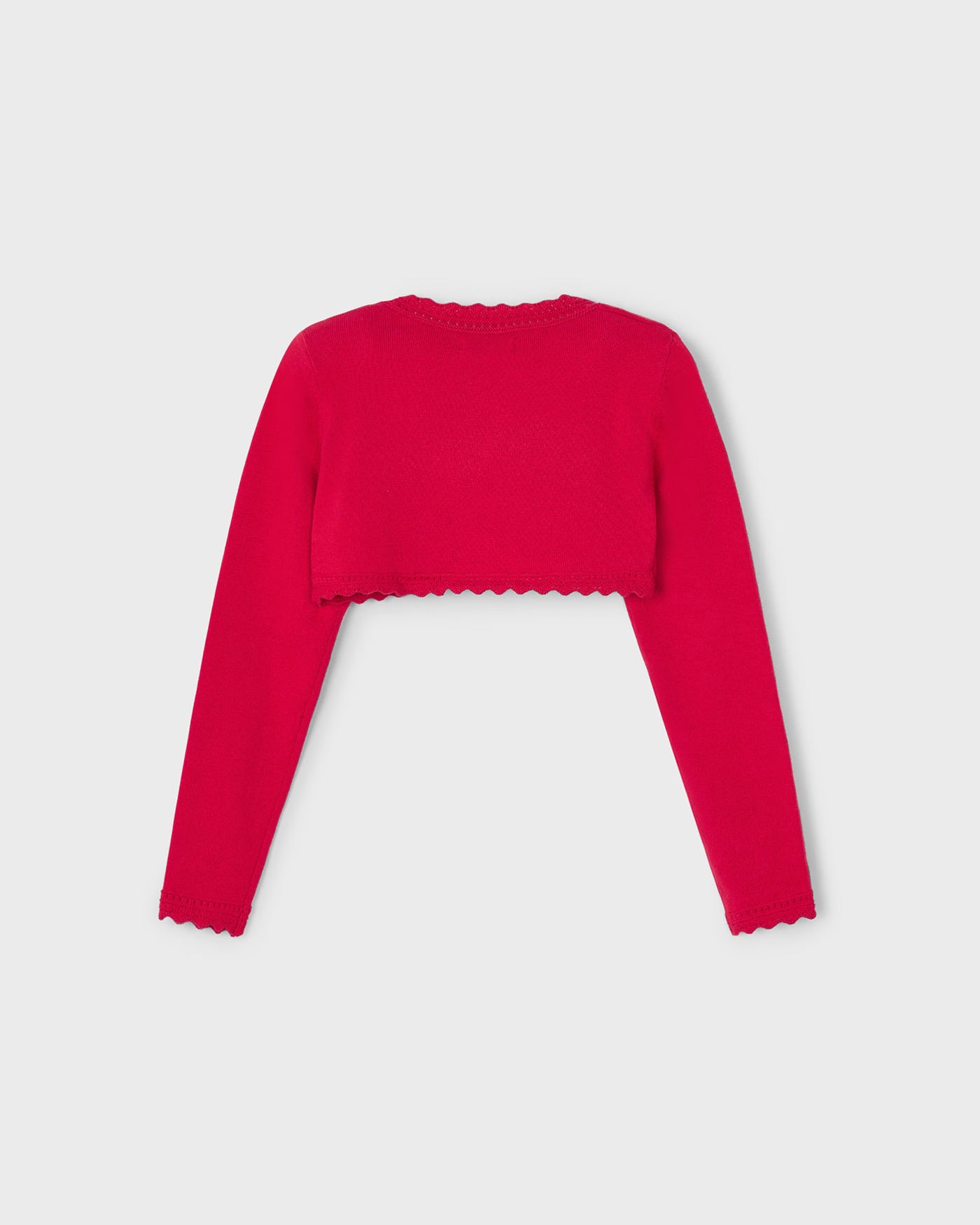 Cardigan modello bolerino in maglia bambina Mayoral rosso Mayoral Rosso