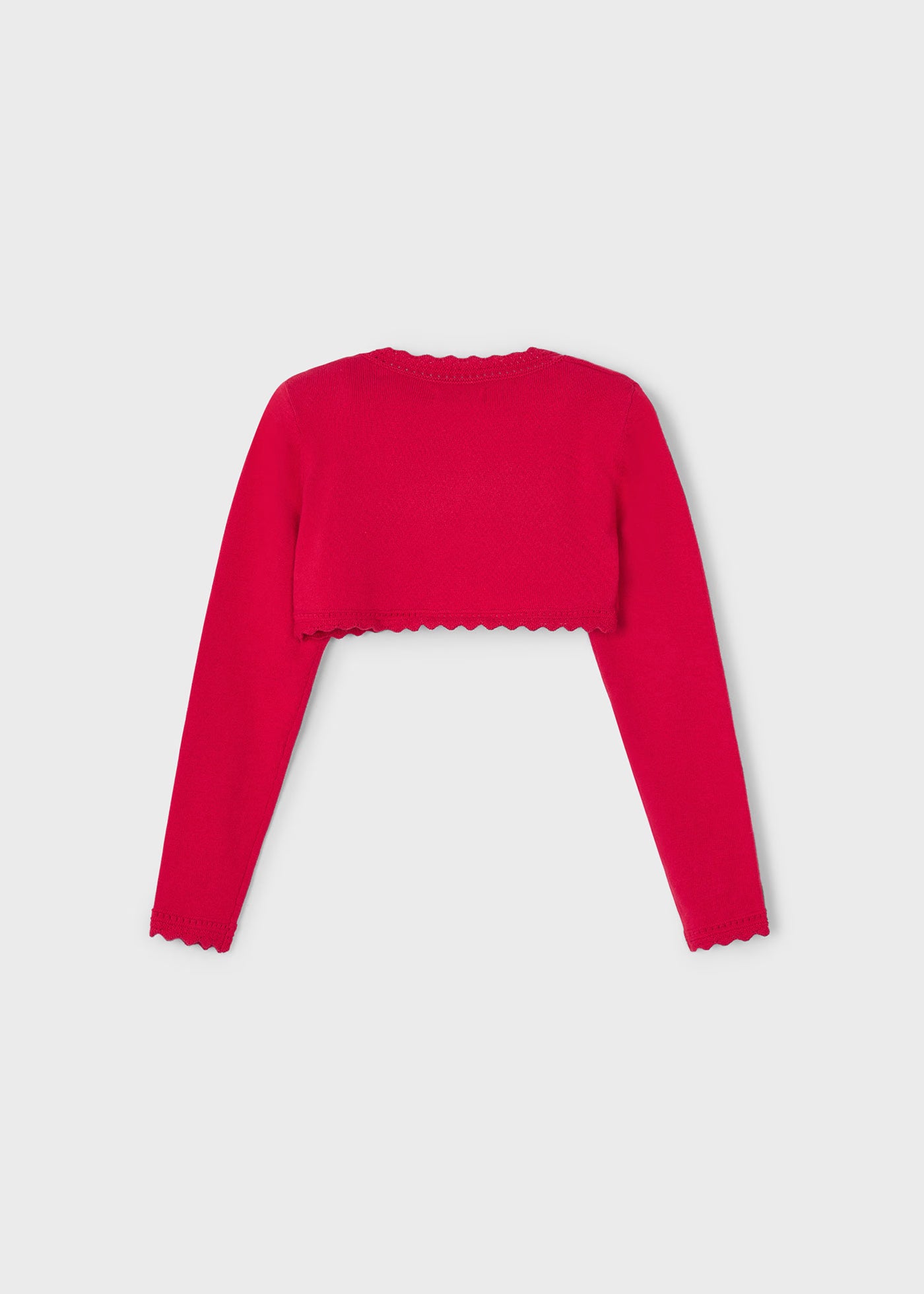 Cardigan modello bolerino in maglia bambina Mayoral rosso Mayoral Rosso