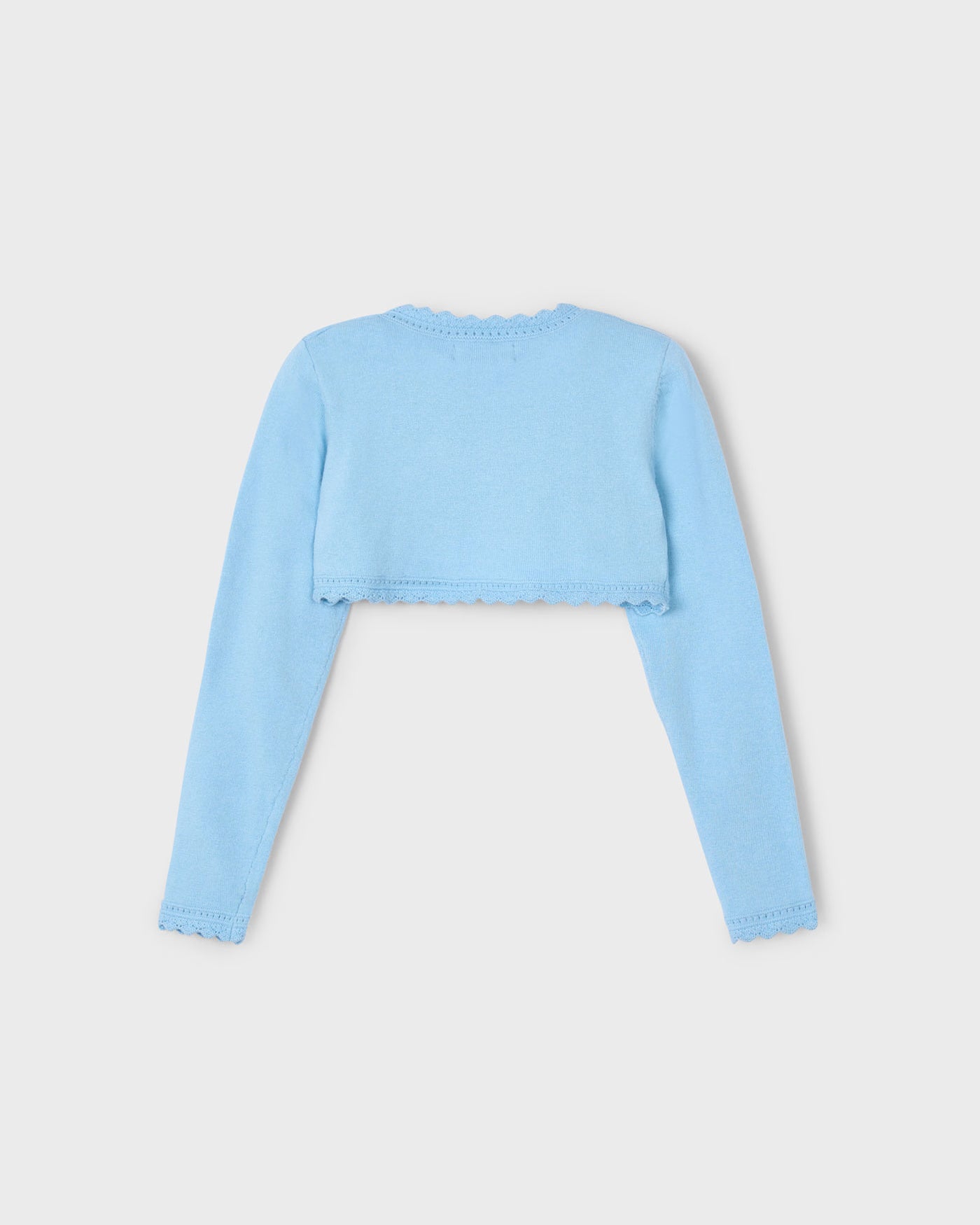 Cardigan modello bolerino in maglia bambina Mayoral azzurro cielo Mayoral Azzurro