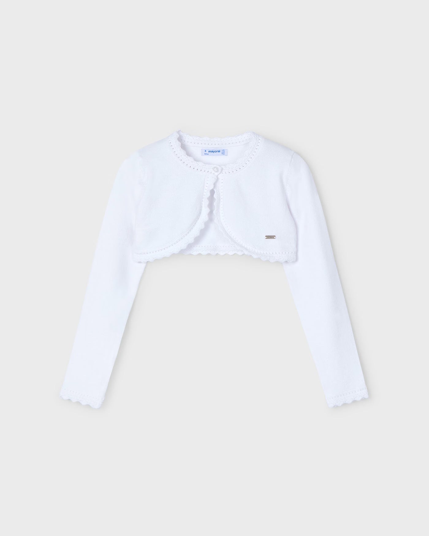 Cardigan modello bolerino in maglia bambina Mayoral bianco Mayoral Azzurro