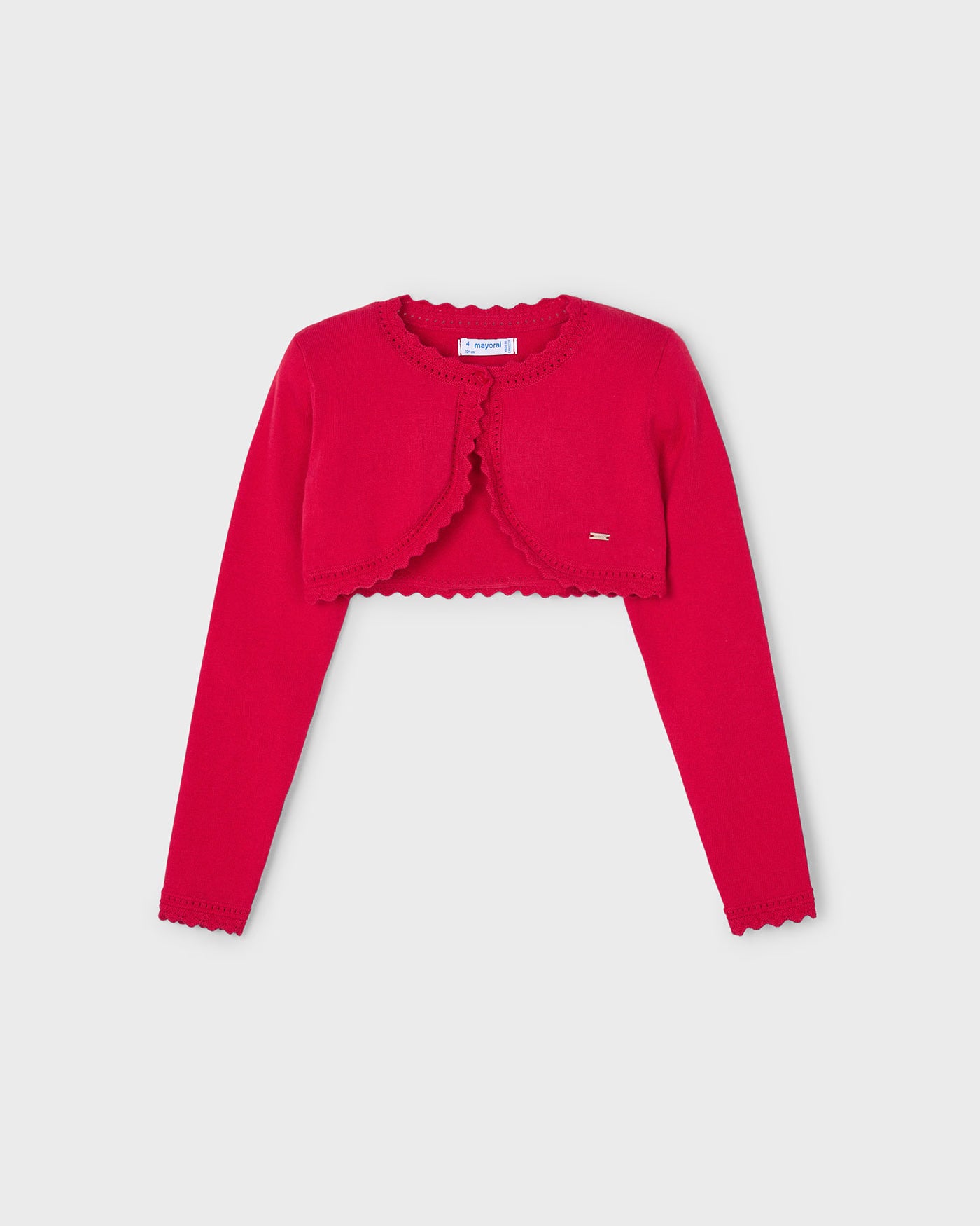 Cardigan modello bolerino in maglia bambina Mayoral rosso Mayoral Rosso