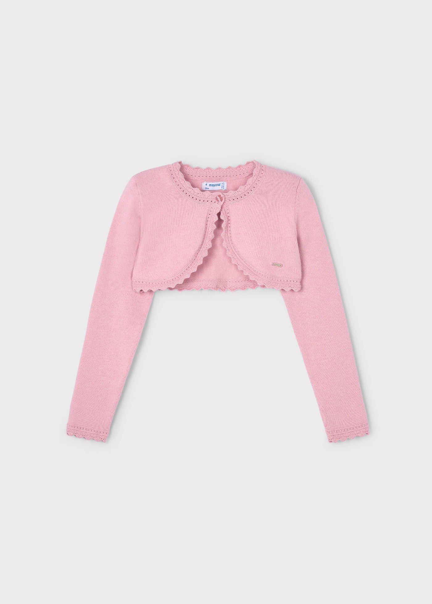 Cardigan modello bolerino in maglia bambina Mayoral rosato Mayoral Rosa