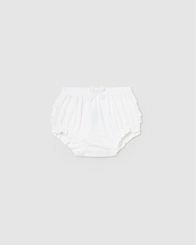 Copri pannolino con volant cotone neonata Mayoral Newborn bianco Mayoral Bianco