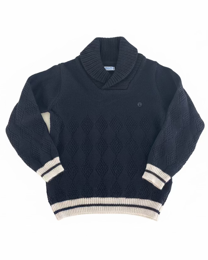 Maglione collo alto bambino Mayoral blu marino Mayoral 2 Anni 92cm