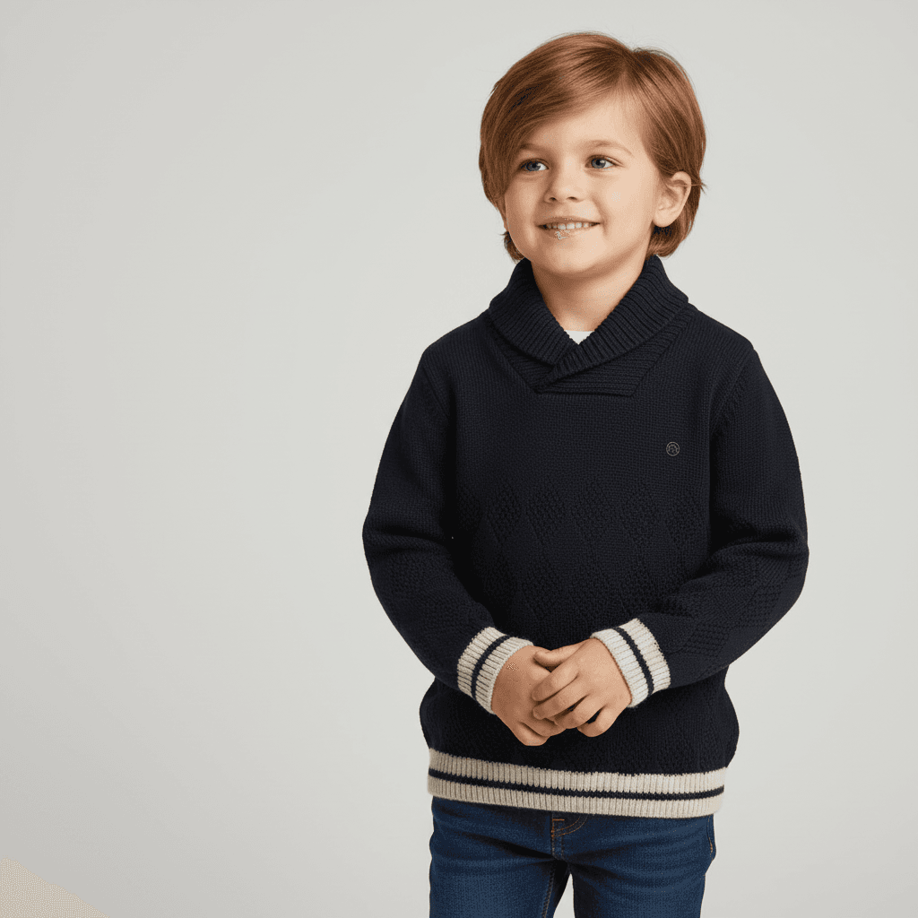 Maglione collo alto bambino Mayoral blu marino Mayoral 2 Anni 92cm
