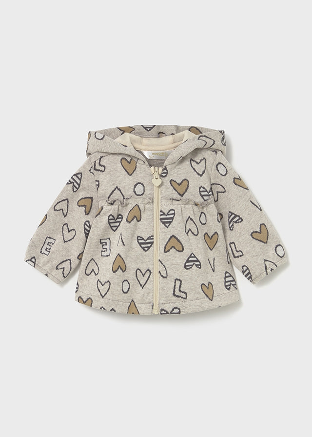 Tuta 3 pezzi neonata Mayoral Newborn Cuori caramello e grigio Mayoral 0-1 Mesi 55cm