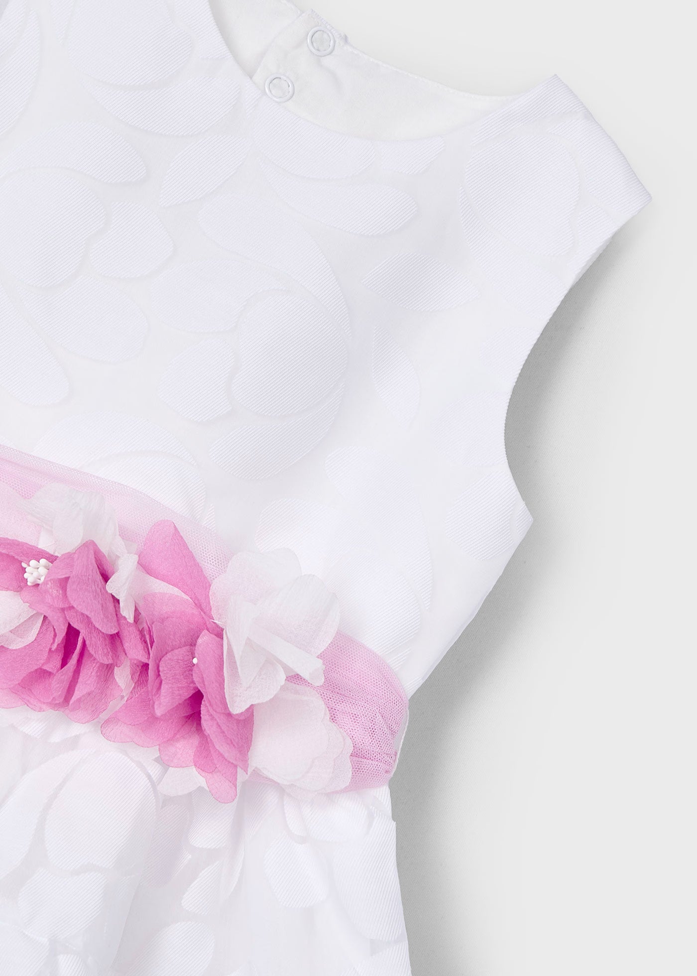 Abito bianco floreale bambina Mayoral con fusciacca fiori Mayoral Bianco