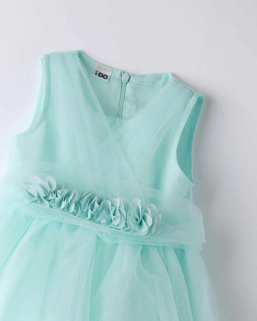 Abito cerimonia bambina iDO in tulle color acqua iDO Acqua