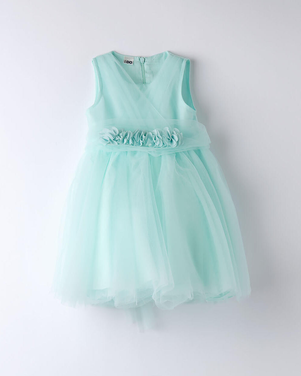 Abito cerimonia bambina iDO in tulle color acqua iDO Acqua