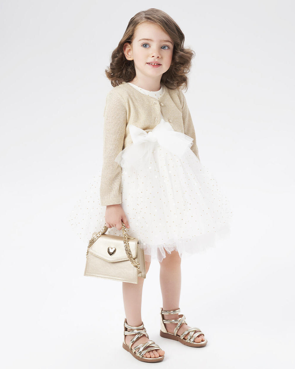 Abito cerimonia bambina iDO panna fantasia pois d'orati iDO Panna