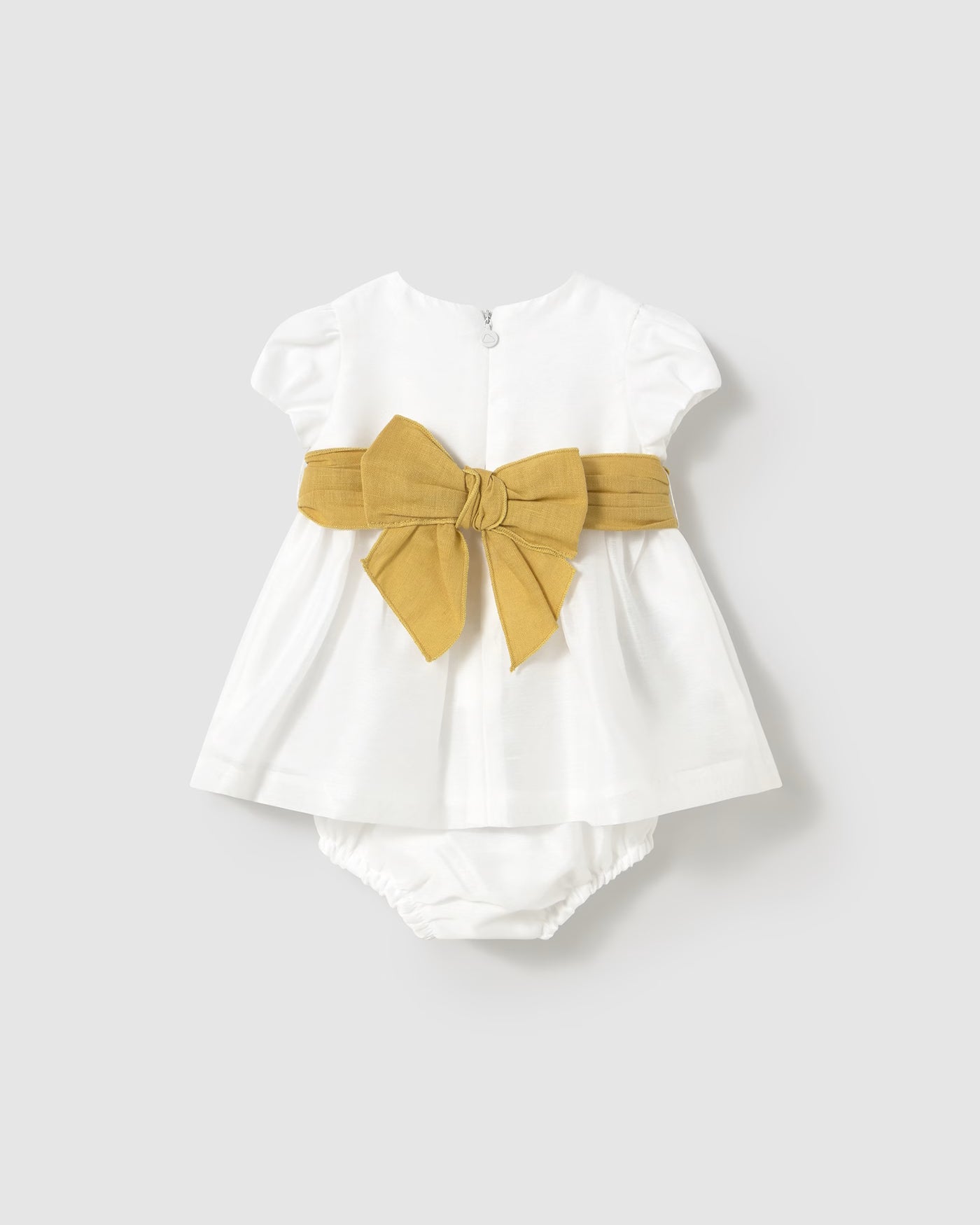 Abito cerimonia con copri pannolino neonata Mayoral Newborn panna Mayoral Panna