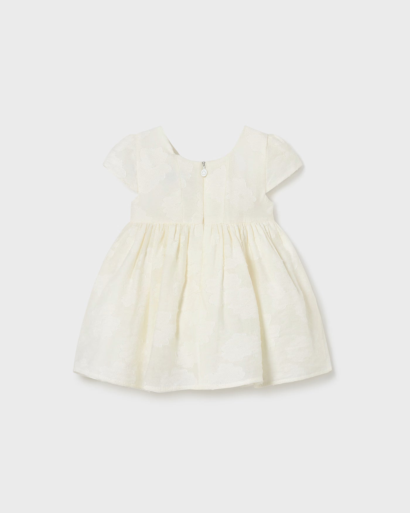 Abito cerimonia neonata Mayoral panna con fiore tulle Mayoral 6 Mesi 68cm