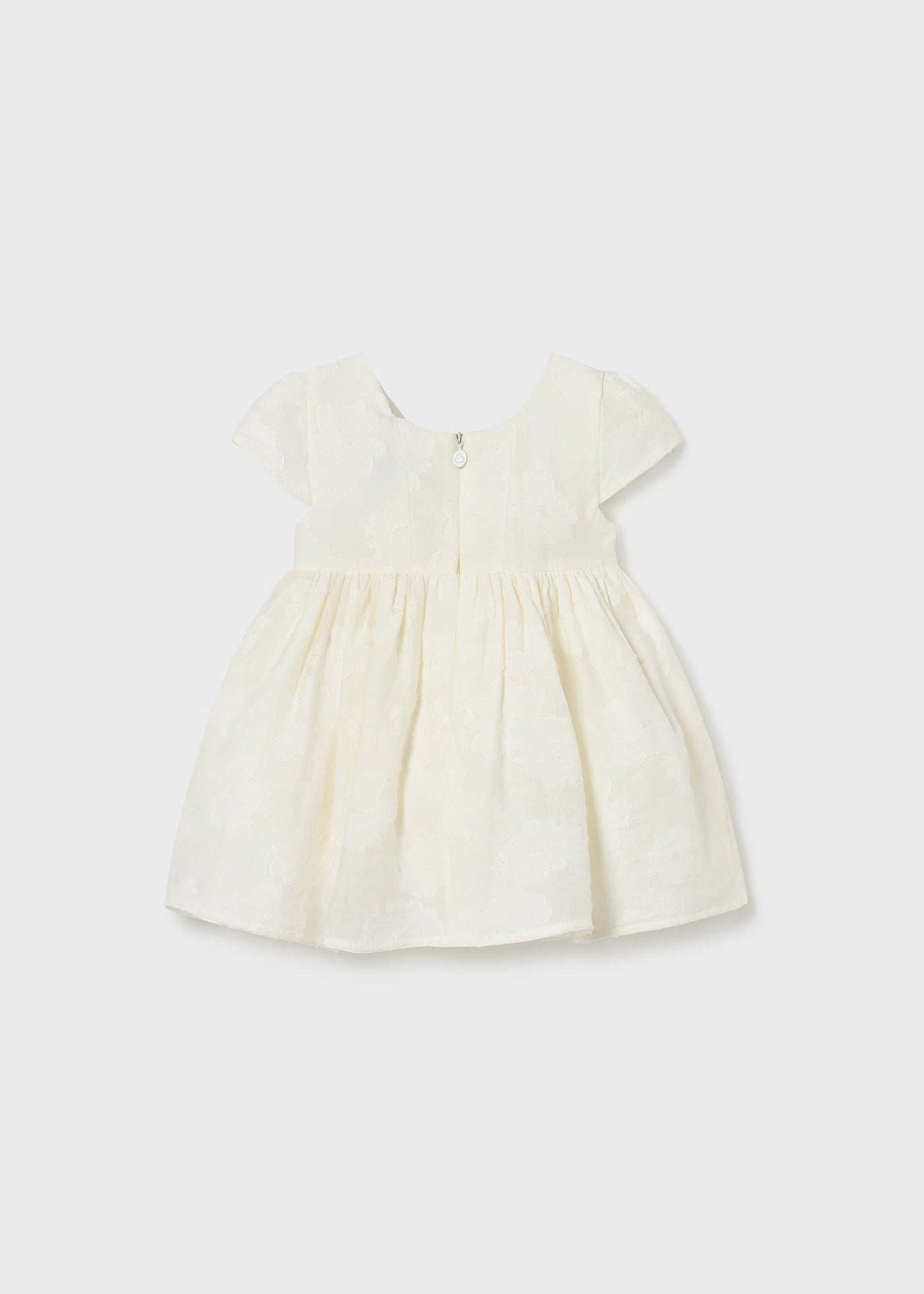 Abito cerimonia neonata Mayoral panna con fiore tulle Mayoral 6 Mesi 68cm