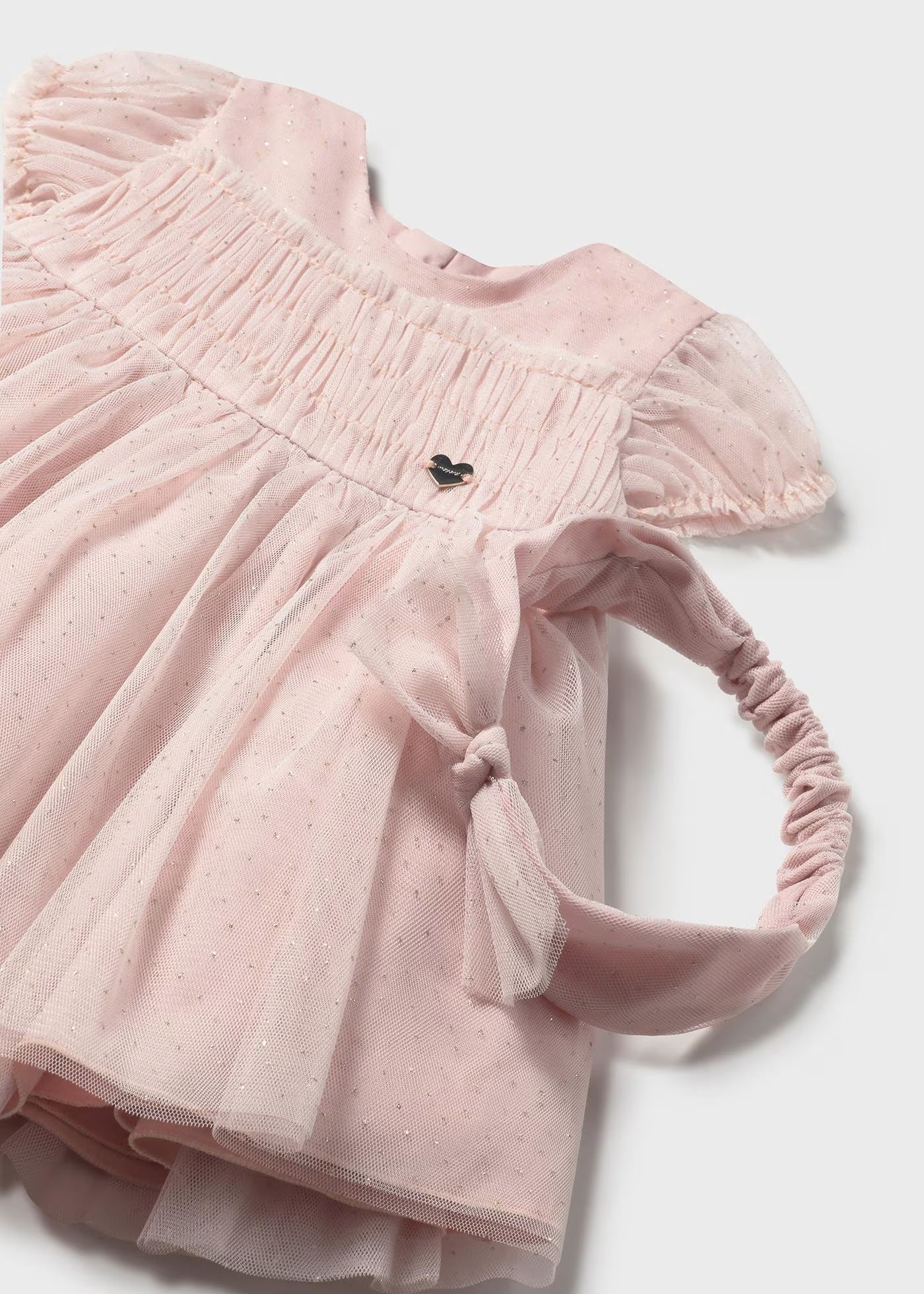 Abito cerimonia tulle con fascia neonata Mayoral rosa Mayoral Rosa