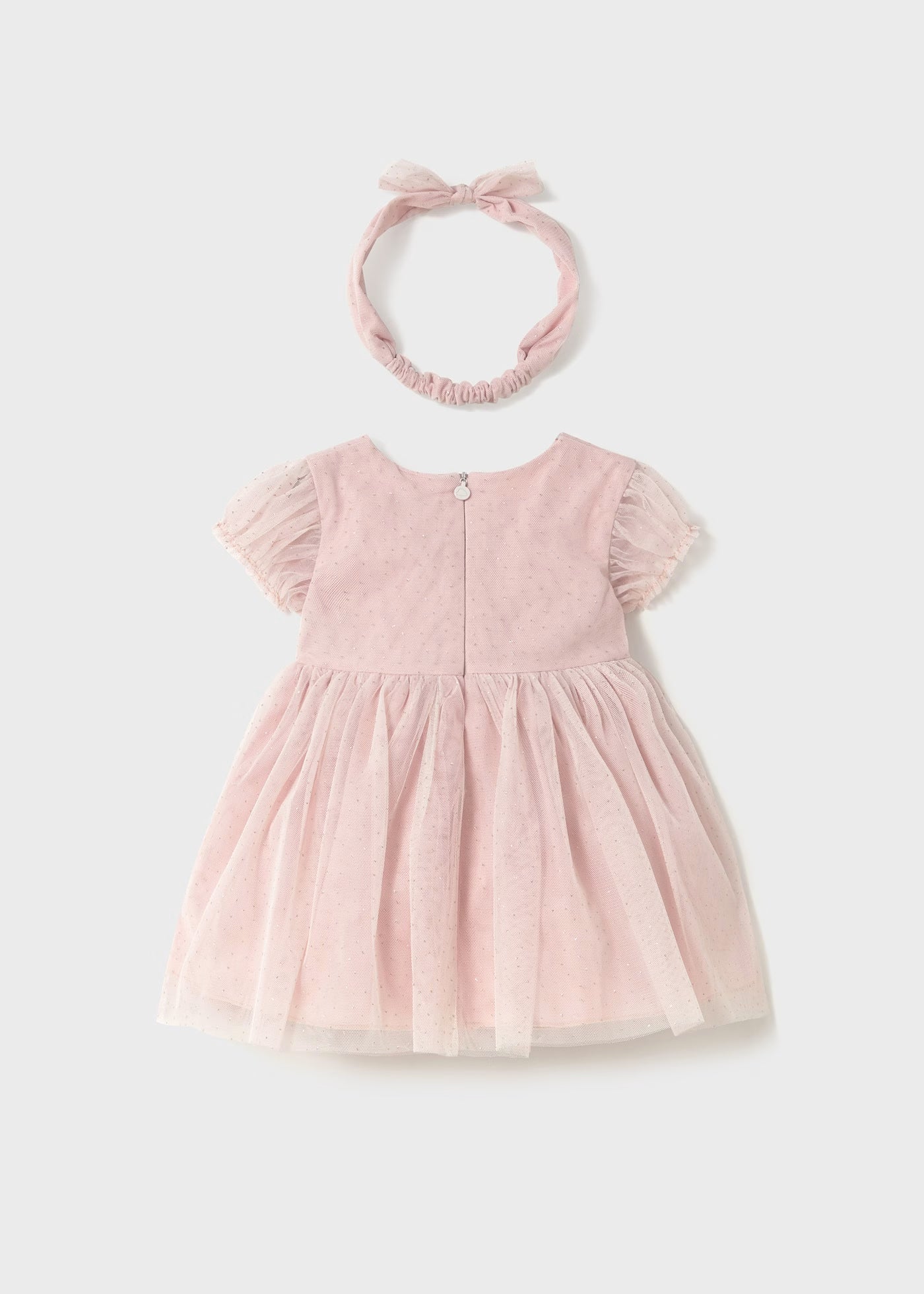Abito cerimonia tulle con fascia neonata Mayoral rosa Mayoral Rosa