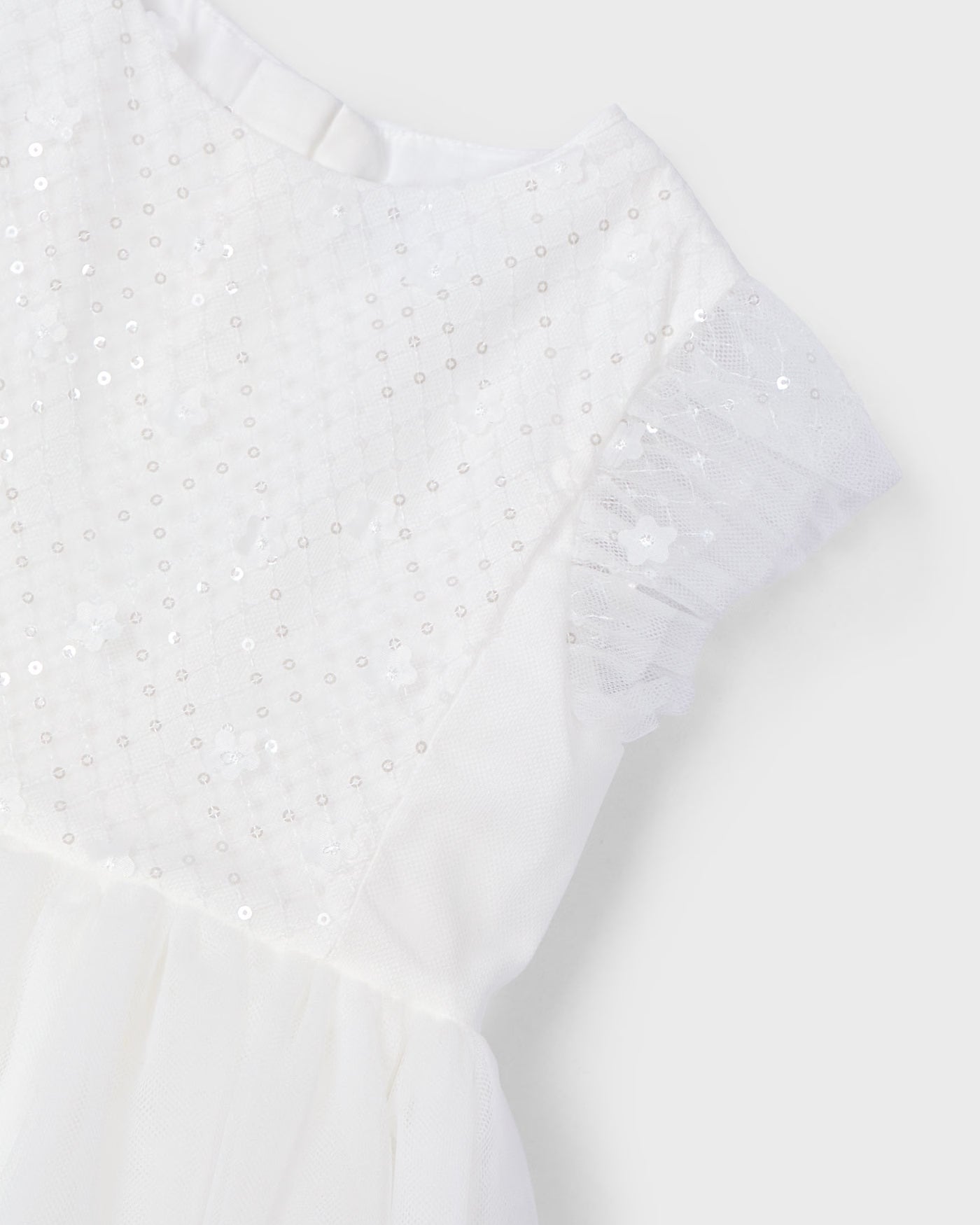 Abito cerimonia tulle lustrini bambina Mayoral panna Mayoral Panna