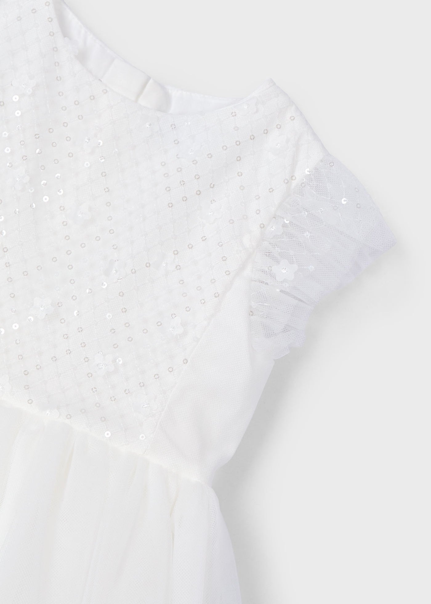 Abito cerimonia tulle lustrini bambina Mayoral panna Mayoral Panna