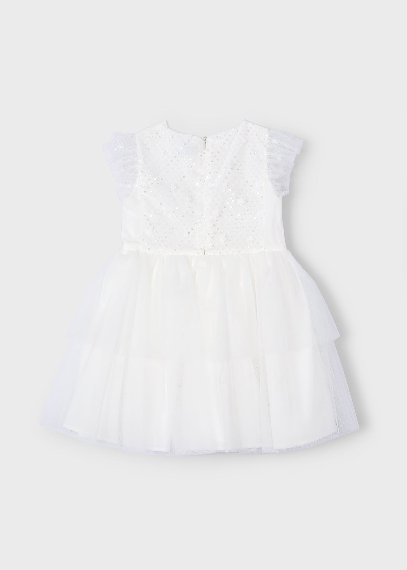 Abito cerimonia tulle lustrini bambina Mayoral panna Mayoral Panna