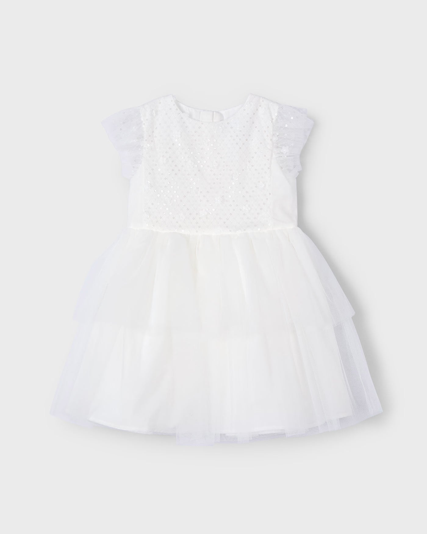 Abito cerimonia tulle lustrini bambina Mayoral panna Mayoral Panna