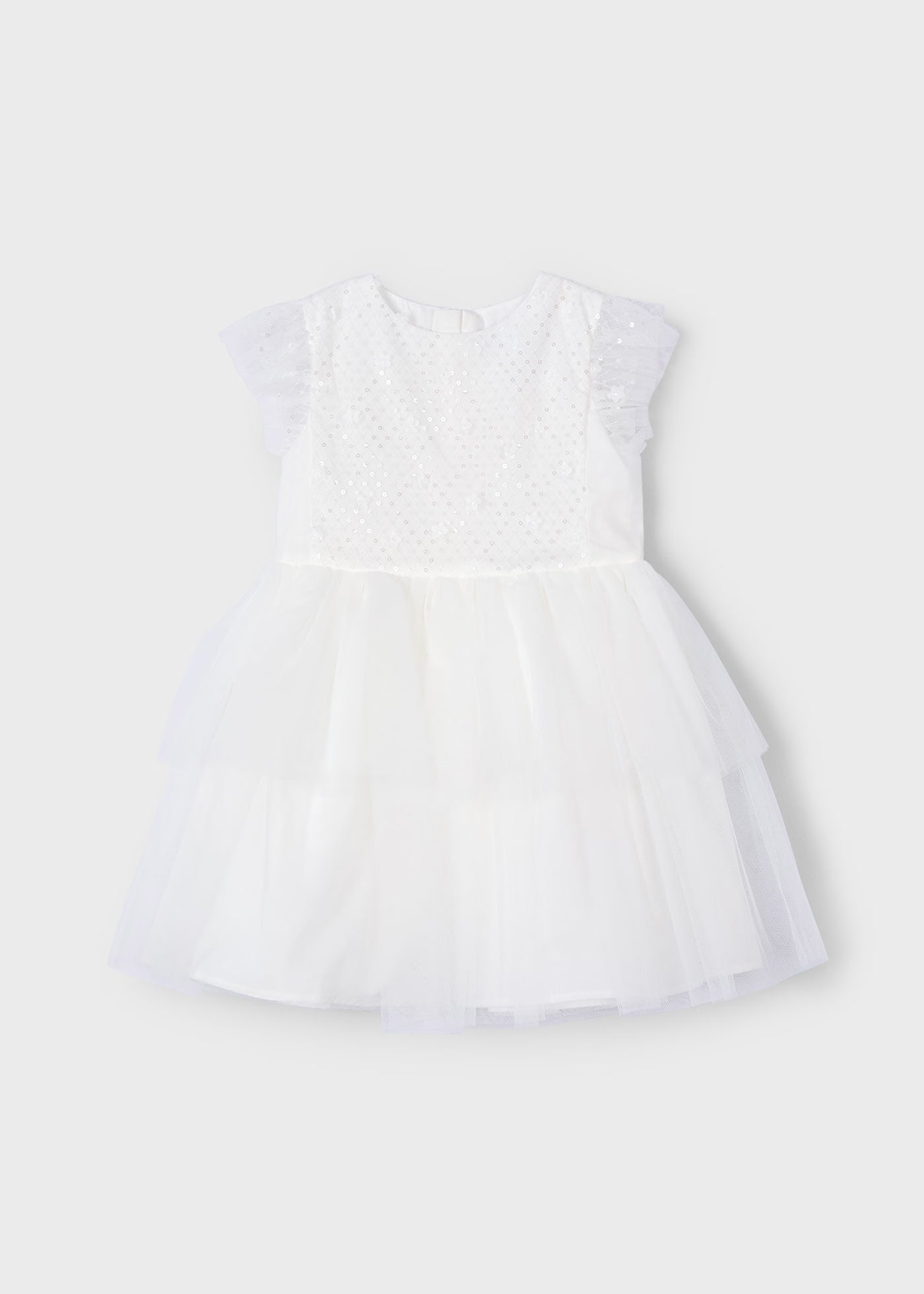 Abito cerimonia tulle lustrini bambina Mayoral panna Mayoral Panna