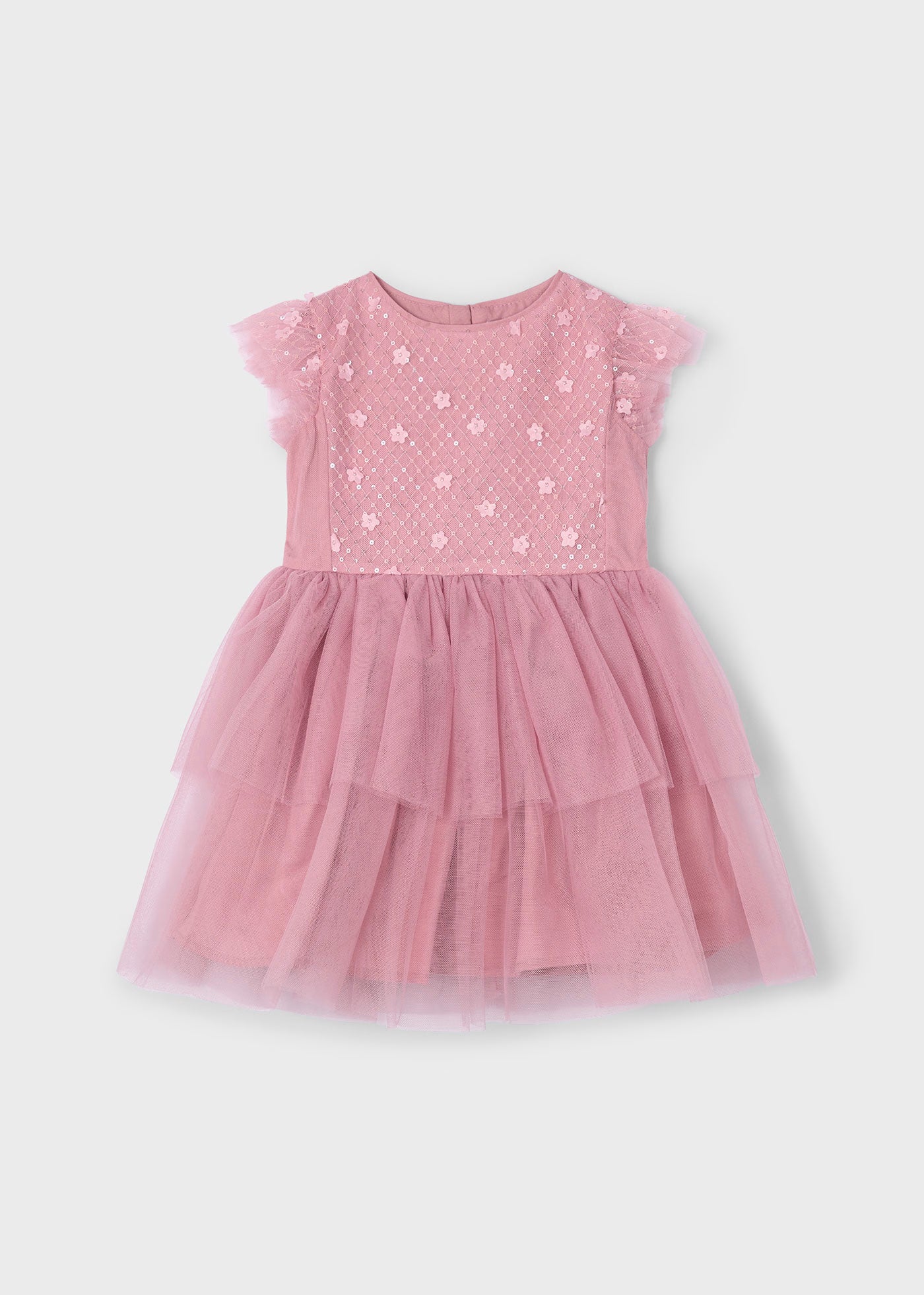 Abito cerimonia tulle lustrini bambina Mayoral rosato Mayoral Rosato