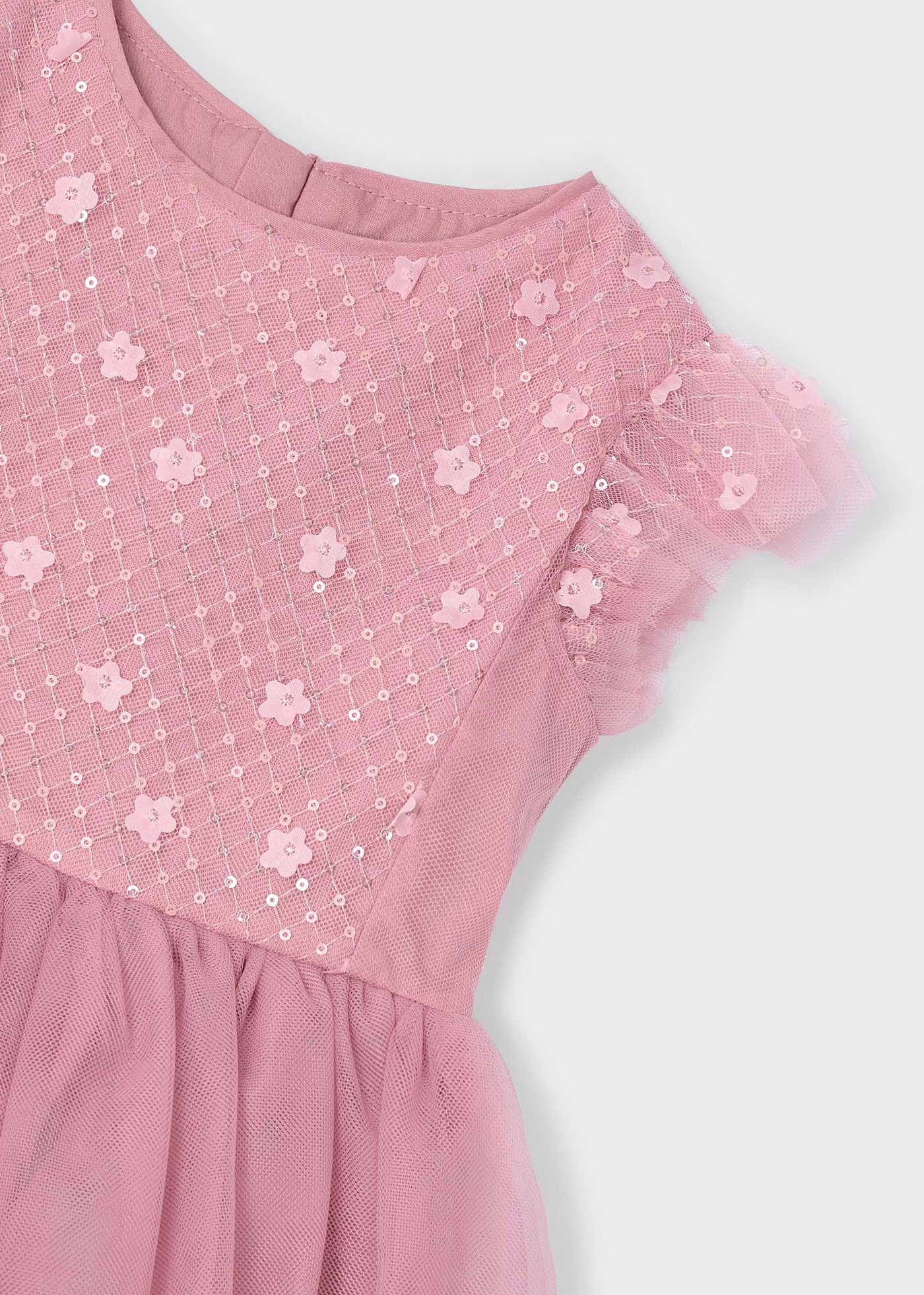Abito cerimonia tulle lustrini bambina Mayoral rosato Mayoral Rosato