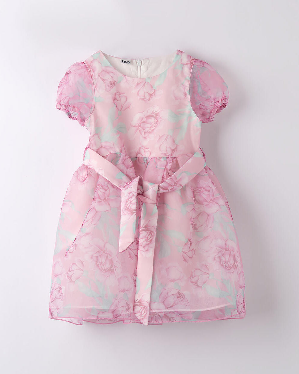 Abito cerimoniavita alta bambina iDO rosa floreale iDO Rosa