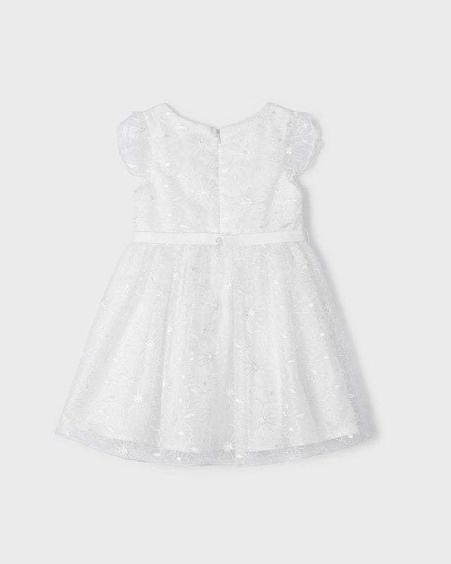 Abito con ricami floreali bambina Mayoral bianco Mayoral 2 Anni 92cm