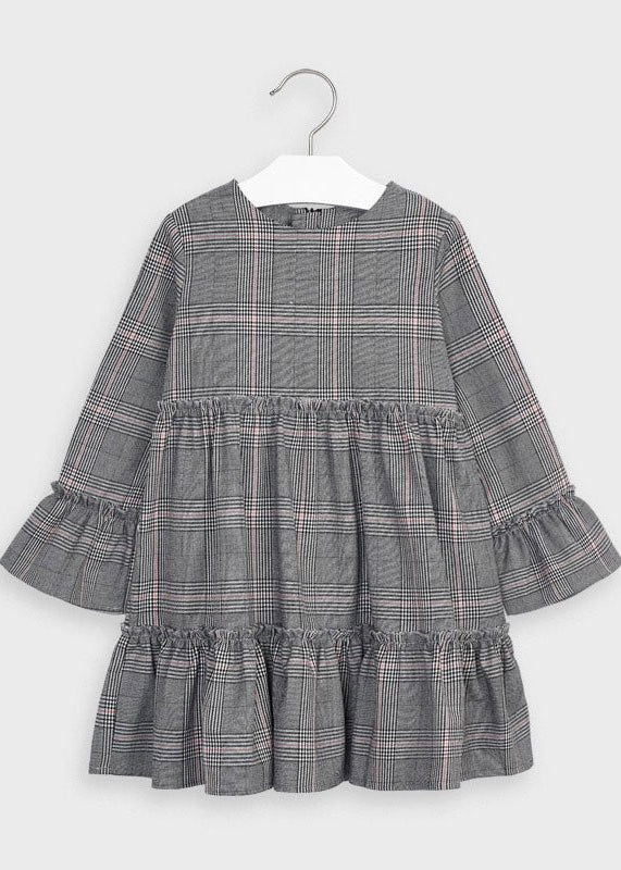 Abito di punto bambina Mayoral fantasia Galles grigio - ErreGiModaBimbo
