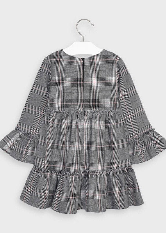 Abito di punto bambina Mayoral fantasia Galles grigio - ErreGiModaBimbo