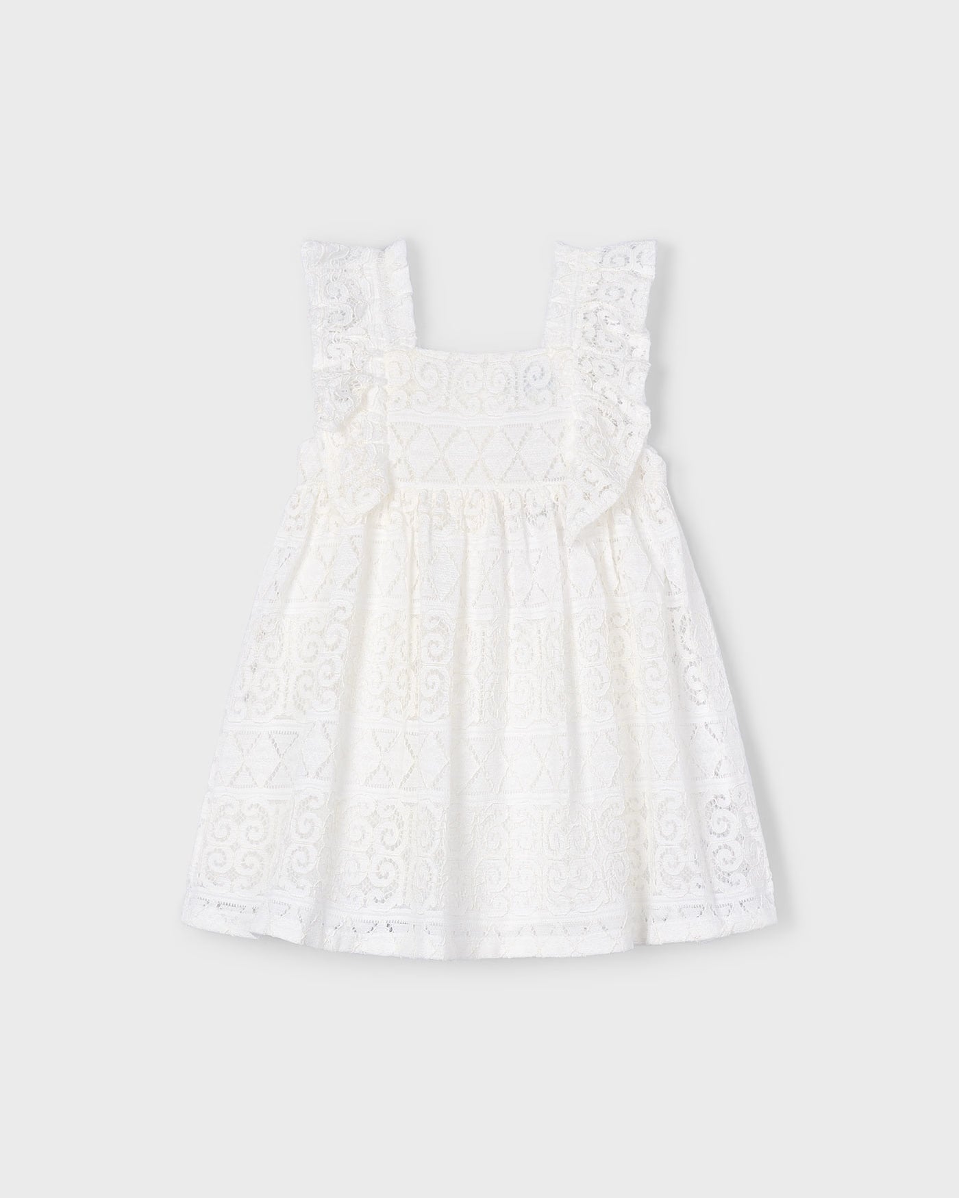 Abito fantasia a uncinetto bambina Mayoral colore panna Mayoral Panna