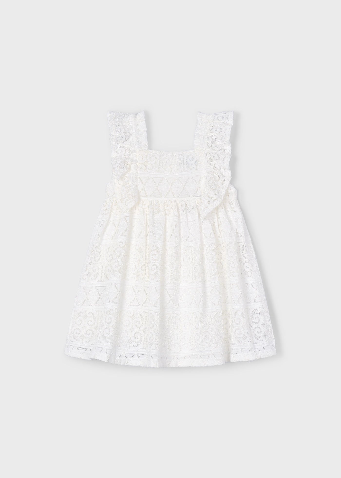 Abito fantasia a uncinetto bambina Mayoral colore panna Mayoral Panna
