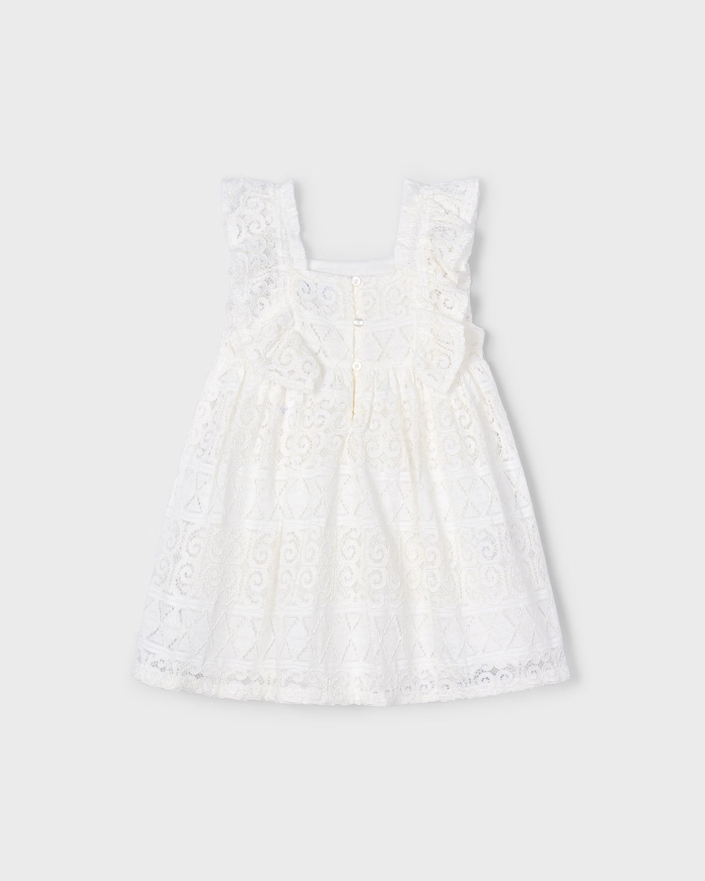 Abito fantasia a uncinetto bambina Mayoral colore panna Mayoral Panna