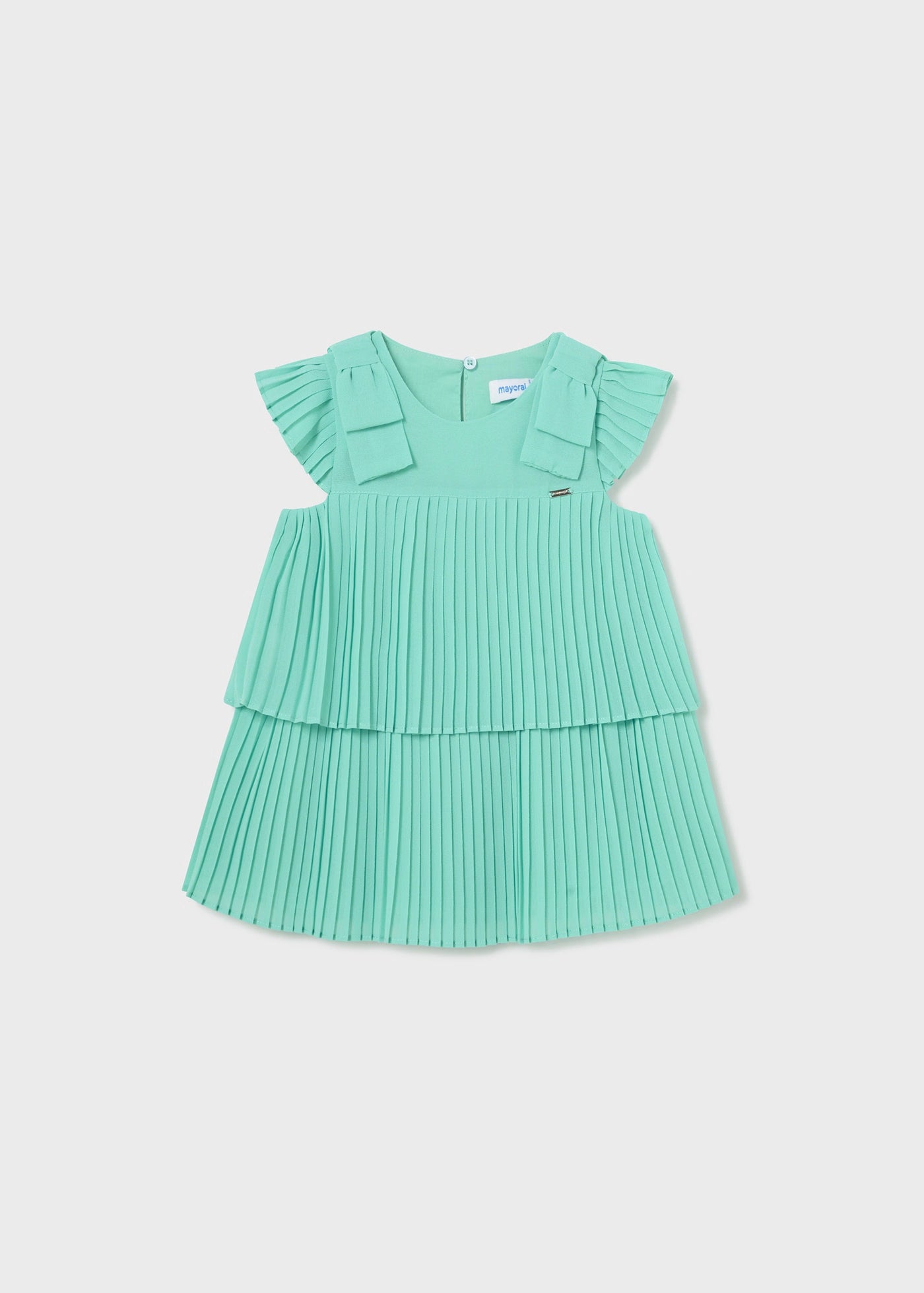 Abito foderato plissettato fiocchi neonata Mayoral acqua Mayoral 6 Mesi 68cm