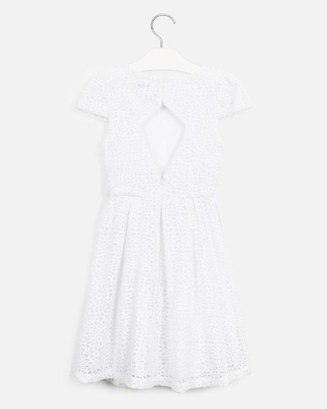 Abito in pizzo ragazza Mayoral bianco design traforato Mayoral 8 Anni 128cm