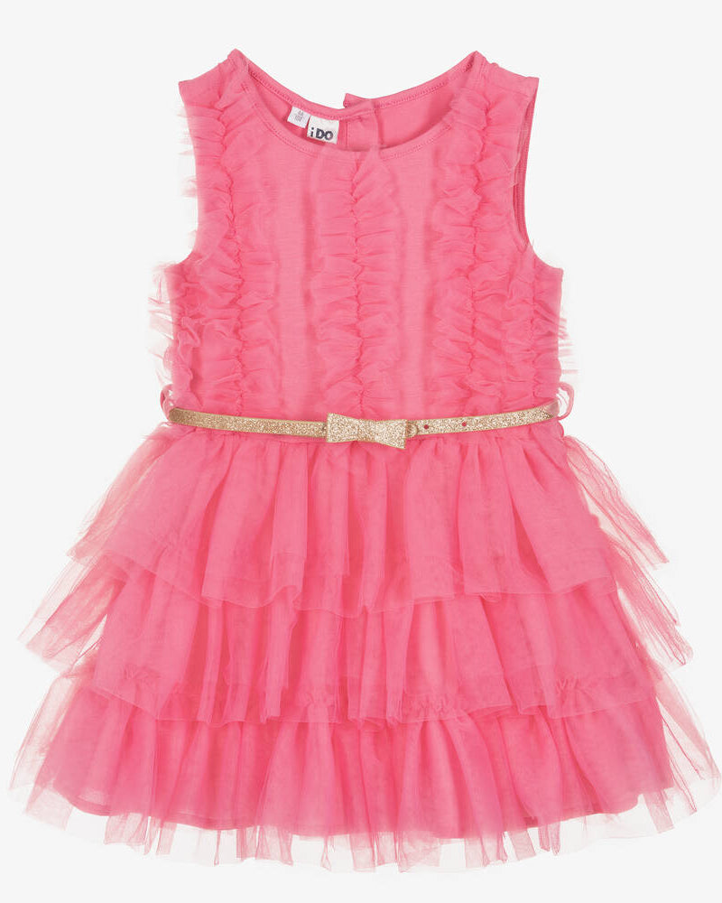 Abito in tulle rosa bambina iDO con cintura oro iDO Rosa