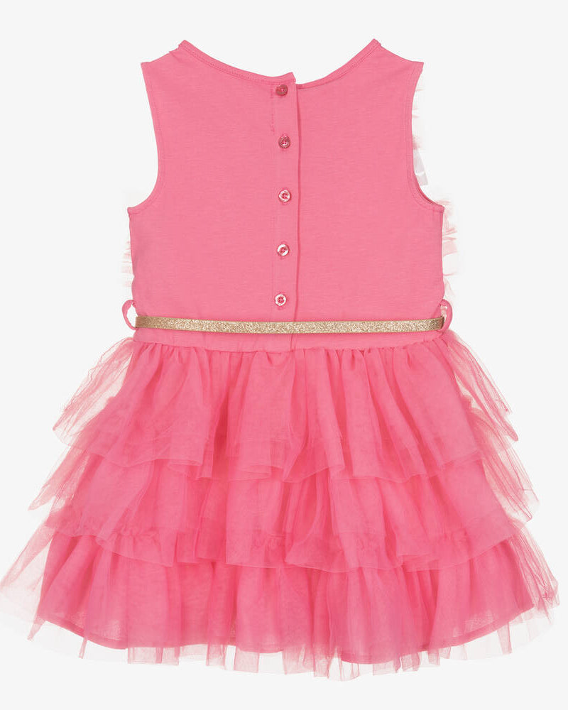 Abito in tulle rosa bambina iDO con cintura oro iDO Rosa