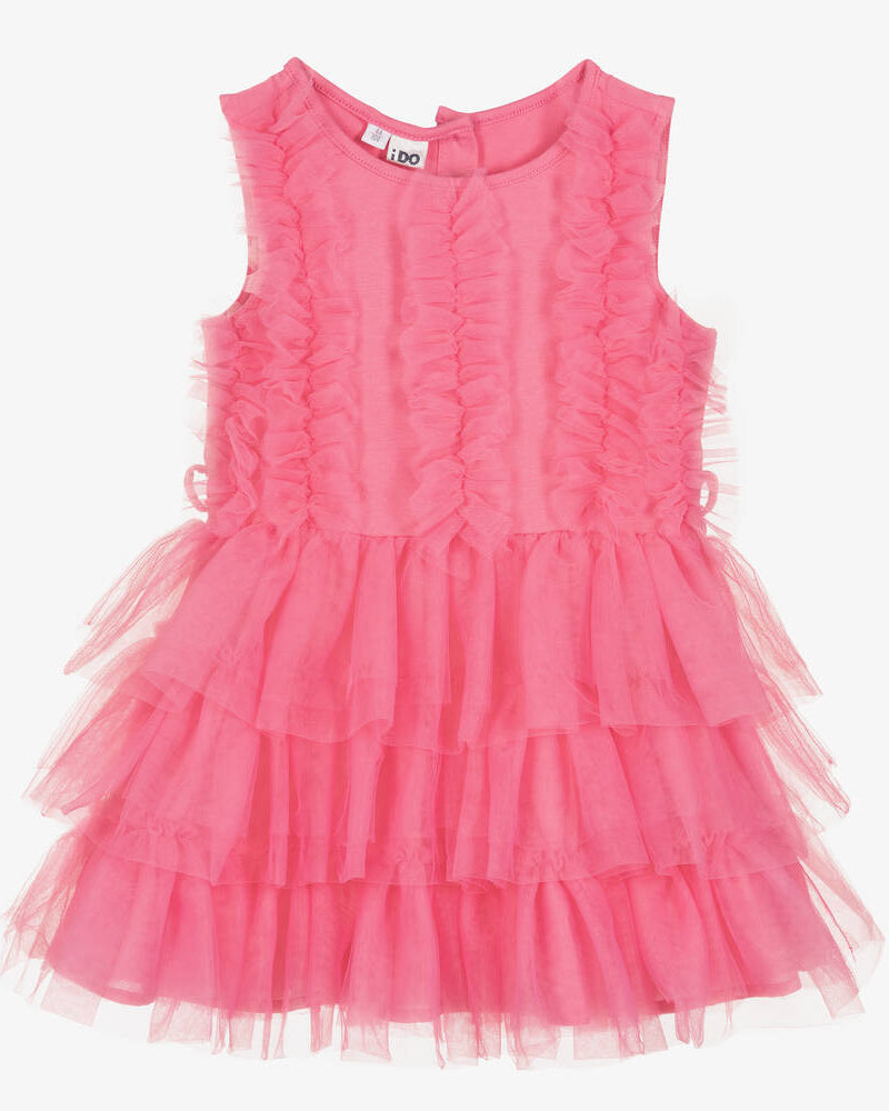 Abito in tulle rosa bambina iDO con cintura oro iDO Rosa